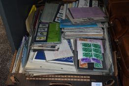 GB, COLLECTION OF FDC's & PRES PACKS 1960's-80's, IN FRUIT BOX 4 collecta first day cover albums