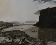 Miles, (contemporary), after, a Ltd Ed print, Dunsapie Loch, signed and num 44/150, 36 x 42cm,