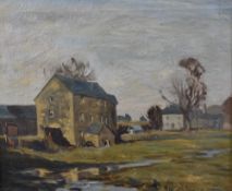 William Dodd (British 1908-1981) oil on canvas, Halfpenny, Stainton, Kendal, unsigned, artists label