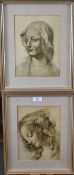 Kate, (contemporary), after, a print, wine connoisseur, 17 x 17, mounted frame and glazed, 28 x