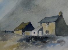 Bert Mabane, (20th century), a watercolour, Abandoned Cottage, attributed verso, 18 x 29cm,
