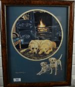 Pollyana Pickering, (contemporary), after, two prints, labradors, 38 x 29cm, framed and glazed, 43 x