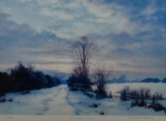 After D Rothwell Bailey, colour print entitled 'A Winter Evening' limited edition number 125/300,