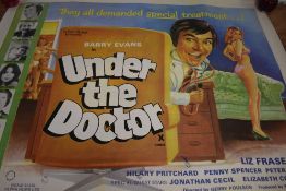 Two movie posters, 'Under the Doctor' and 'Disco Fever', of comedy interest.