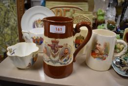 A small collection of coronation ware, including Old Foley, Edward VII 1902 dated sugar basin, and