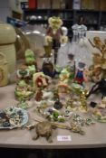 A menagerie of frog studies, including Royal Albert Mr Jeremy Fisher, Wade Mr Toad, brass letter