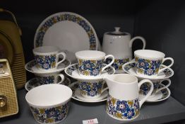A collection of Royal Tuscan 'Nocturne' pattern tea wares.