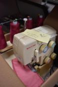 A Riccar RL 924DR overlocker, with instruction Manual.