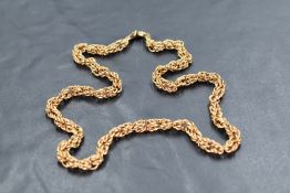 A 9ct gold fancy link chain, approx 16'& 10g