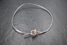 A Danish silver Georg Jensen Forget me knot necklace by Vivianna Torun no: 241, with case and box