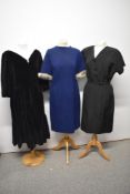 Three vintage 1960s dresses, including pastel shift dress with pretty smocked details to bodice