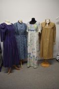 Four 1960s and 70s dresses, to include two handmade dresses of Laura Ashley fabric and Marion