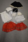 A collection of children's and babie's vintage clothing, to include traditional dress, bonnets and