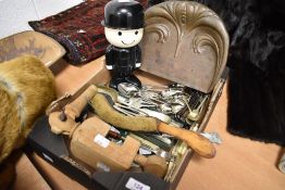 A selection of mixed cutlery and flatwares including butter knives and a Home Pride Spillers