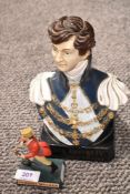 An early 20th century King George IV Old Scotch Whisky advertising bust with a similar Jonnie Walker