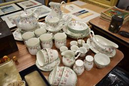 A modern Churchill part tea and dinner service including teapot, bowls, dinner plates and serving