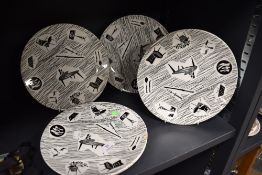 Five mid century Ridgway pottery Homemaker pattern plates, one having a chip other four in fine