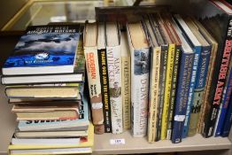 A collection of modern hardback books of military, war and aviation interest.