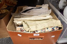 A selection of textile fabrics and table cloths.