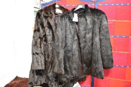 Two early 20th century fur coats including a full length and a jacket.
