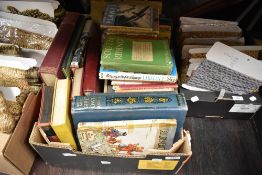 An assortment of vintage library and text books including How to Draw series.