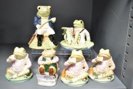 A selection of Beatrix Potter figures including Beswick BP3A Jeremy Fisher and a Jeremy Fisher BP3C