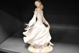 A Lladro figure study Cinderella AF having lost a finger and thumb.