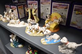 A complete set of Royal Doulton 101 Dalmations figures all having original boxes.