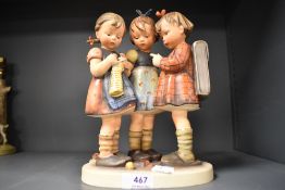 An early Goebel Hummel figure group School Girls Knitting