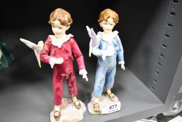 Two Royal Worcester The Parakeet figure studies including 1st and 2nd version.