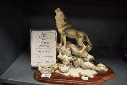 A Border Fine Arts limited edition figure study Call of the Wild 703/2500 with certificate.