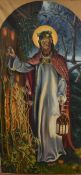 Tebroc (20th century) an oil painting entitled 'The Light of the World', in the style of Holman