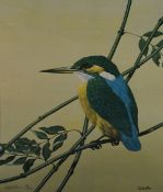 After JC Butler (20th century) a limited edition colour print of a kingfisher, signed and numbered