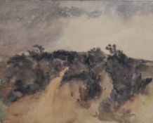 C P S, (20th century), a watercolour, moorland vista, initialled and dated 1902, 28 x 35cm,