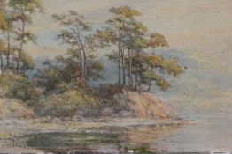 William Fleetwood Varley (British 1785-1856) watercolour laid down on card, Friars Crag, Keswick,