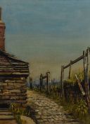 Don Goldie (British 20th century) oil on board, Stonegate Top, Leeds, signed lower right, entitled