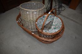 A selection of wicker baskets