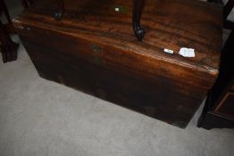 A Victorian camphor wood campaign style bedding chest, approx. Dimensions W102 H47 D54cm