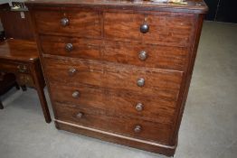 A 19th Century mahogany chest of two over four drawers, width approx. 115cm height 126cm