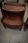 A Victorian mahogany step commode converted to storage