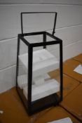 A pair of Habitat large metal lanterns, all packaged and boxed