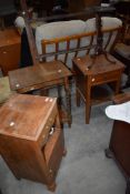 A selection of occasional furniture, mainly early to mid 20th Century