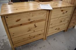 A pair of Ikea (Trandum) bedroom chests