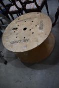 An industrial cable reel, diameter approx. 85cm