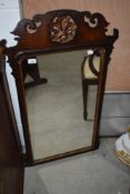 A 19th Century mahogany chippendale style wall mirror