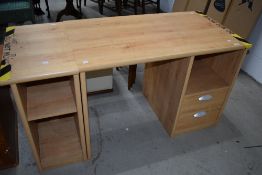 A modern beech effect laminate desk