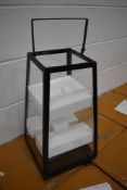 A pair of Habitat large metal lanterns, all packaged and boxed