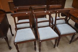 A set of six early Victorian dining chairs, comprising carver and five singles, each having