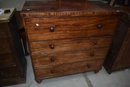A Victorian mahogany secretaire chest of drawers