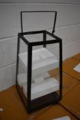 A pair of Habitat large metal lanterns, all packaged and boxed
